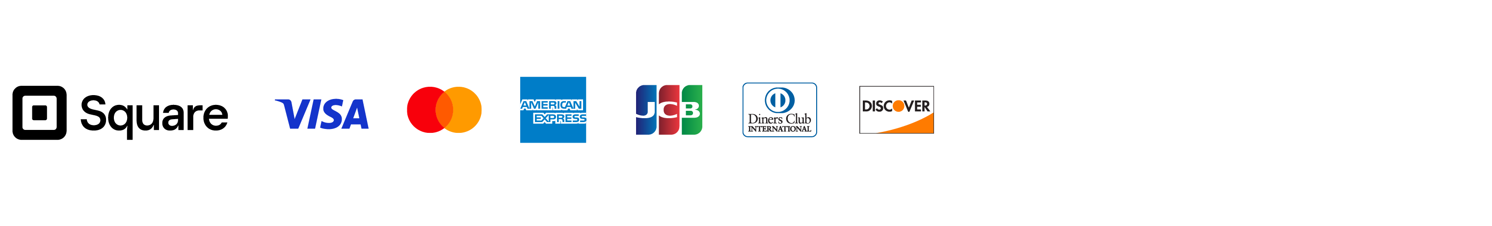 対応クレジットカードブランド(Square決済)