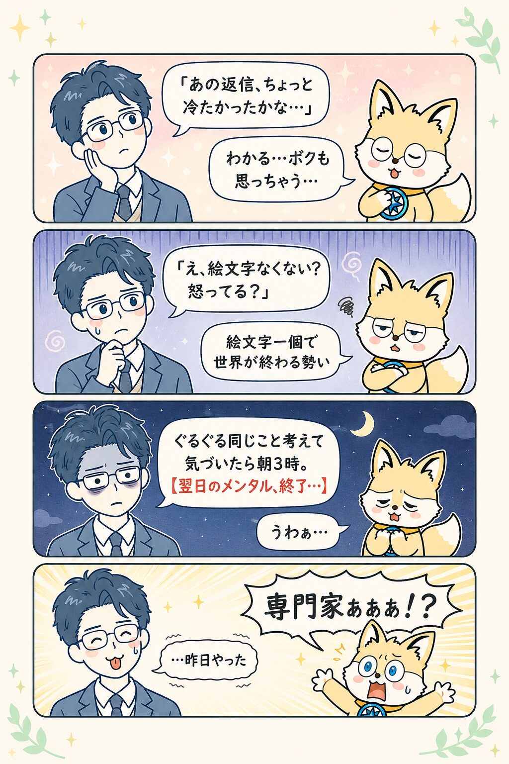 絵文字一個で世界が終わる｜寝る前のLINEで起きる反芻思考