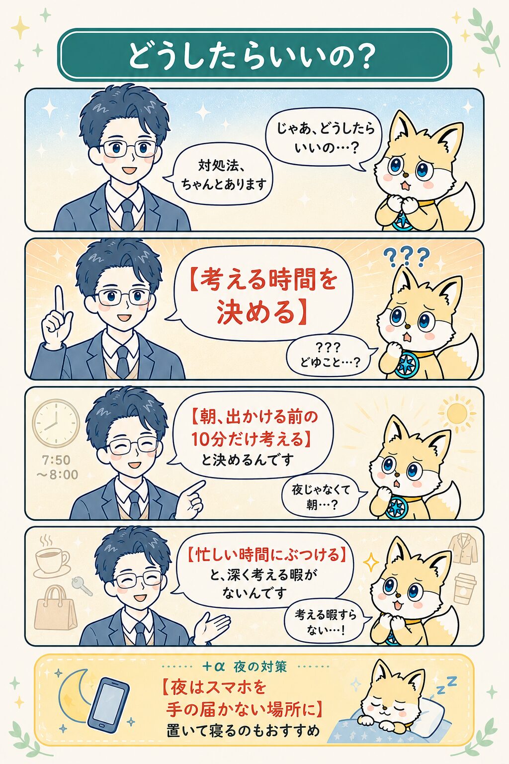 反芻思考の対処法｜考える時間を朝に決める